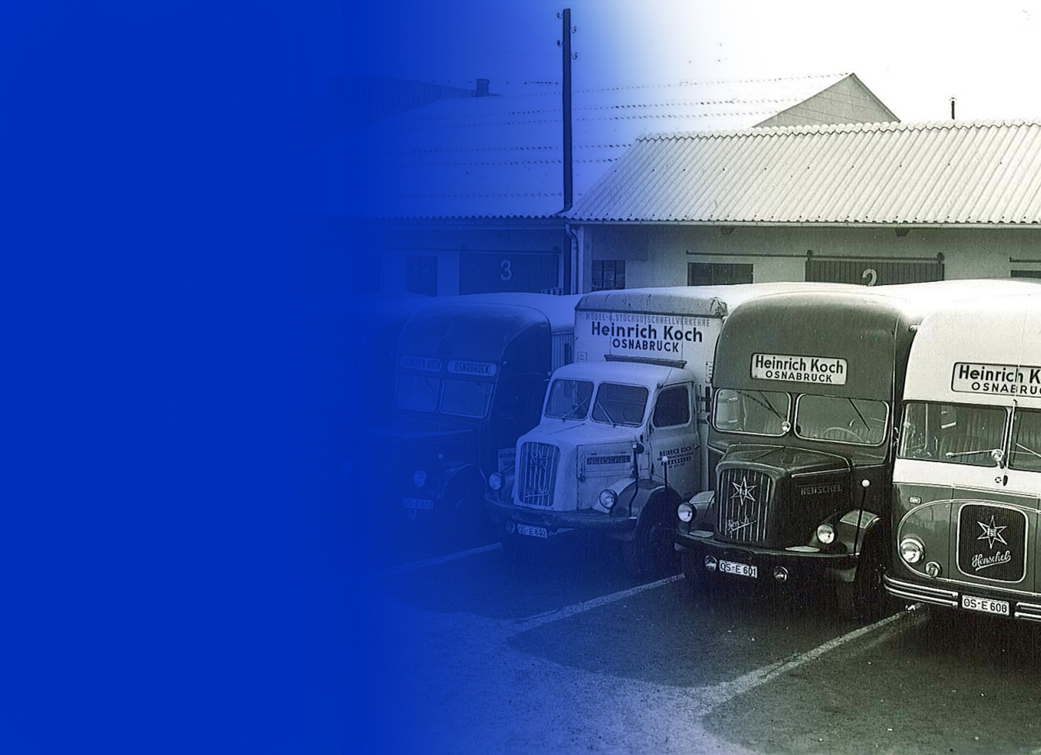 Alte LKWs und die Geschichte von Koch International.